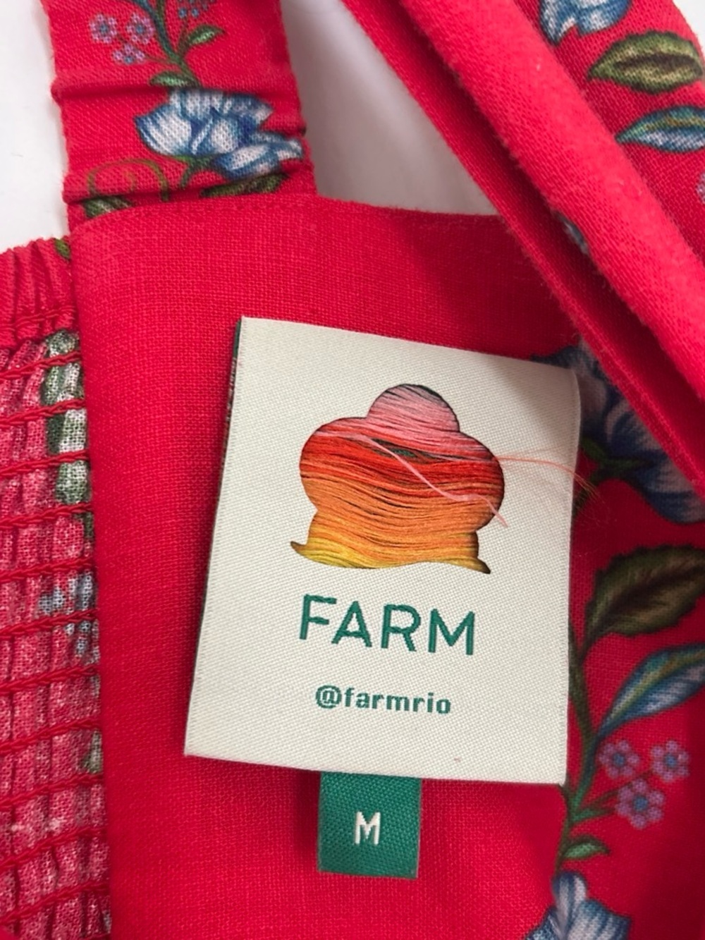 FARM RIO Red Floral Women’s Sundress with Straps - Picture 3 of 3